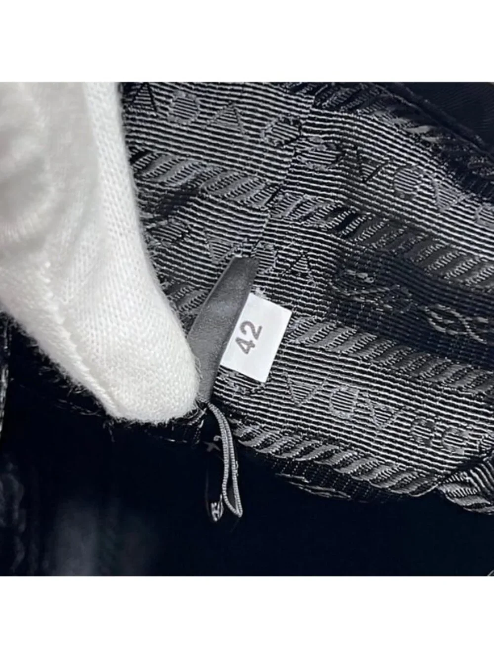 Prada Pouch Drawstring Handbag Vela 1 IC Tag Reactive Nylon Re-Nylon Saffiano